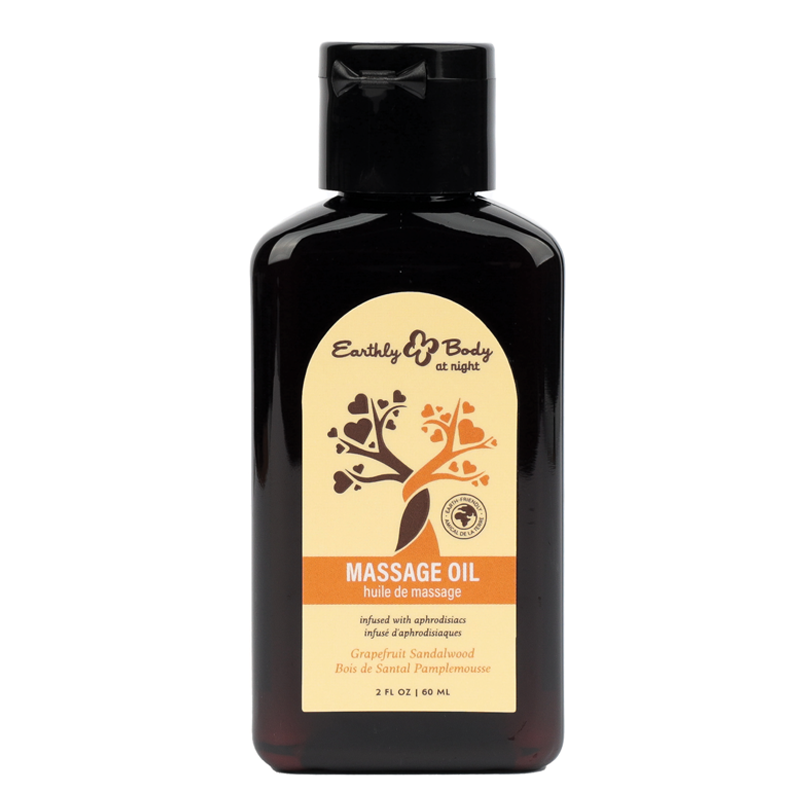 Hemp Seed at Night Massage Oil Aphrodisiac Collection Grapefruit Sandalwood 2oz / 60ml